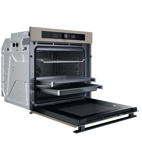 Whirlpool WOI4S8HM2SEA beépíthető sütő, 73L, 6. Érzék technológia előre beállított receptek, 59.5x56.4x59.7 cm, urban beige szín 