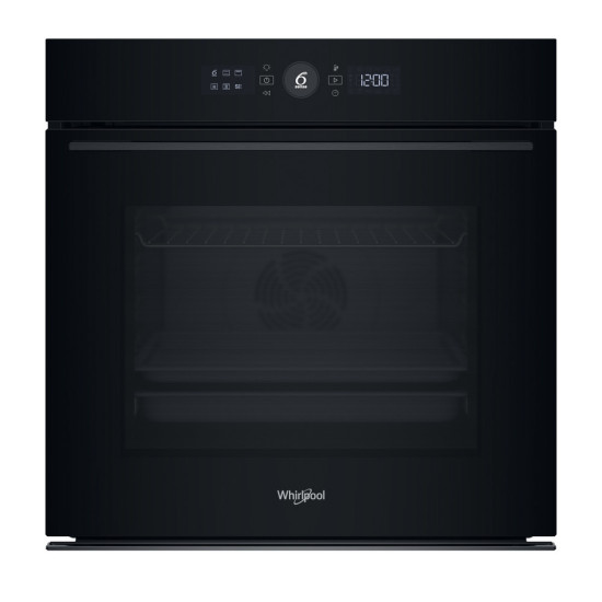 Whirlpool WOI5S8PM1SBA beépíthető sütő, 73L, 6. Érzék technológia előre beállított receptek,pirolitikus és hidrolitikus tisztítás, 59.5x56.4x59.7 cm, fekete szín 