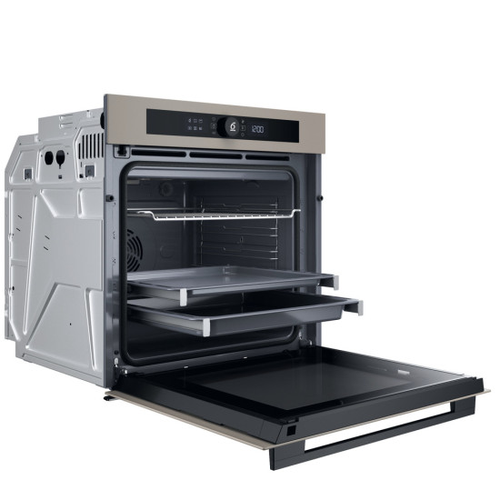 Whirlpool WOI5S8PM2SEA beépíthető sütő, 73L, pirolitikus és hidrolitikus tisztítás, 6. Érzék technológia előre beállított receptek, 59.5x56.4x59.7 cm, urban beige szín