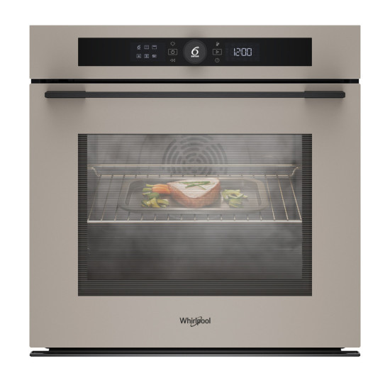 Whirlpool WOI5S8PM2SEA beépíthető sütő, 73L, pirolitikus és hidrolitikus tisztítás, 6. Érzék technológia előre beállított receptek, 59.5x56.4x59.7 cm, urban beige szín