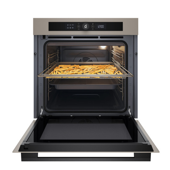 Whirlpool WOI5S8PM2SEA beépíthető sütő, 73L, pirolitikus és hidrolitikus tisztítás, 6. Érzék technológia előre beállított receptek, 59.5x56.4x59.7 cm, urban beige szín