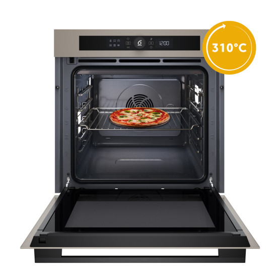 Whirlpool WOI5S8PM2SEA beépíthető sütő, 73L, pirolitikus és hidrolitikus tisztítás, 6. Érzék technológia előre beállított receptek, 59.5x56.4x59.7 cm, urban beige szín
