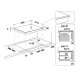 Whirlpool WF S4665 CPBF beépíthető indukciós kerámialap, 65x51x5.4 cm, fekete szín 