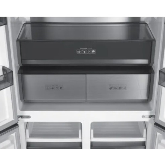 MPM MPM-503-SSI-10 Total No Frost side by side hűtőszekrény francia ajtós kialakítással, 349/151L, inverter kompresszor, 90.5x59.7x190.2 cm, sötét inox szín 