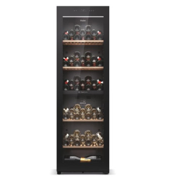 Haier HWS236GDEH1 borhűtő, 236 palack, Wifi+Bluetooth, 59.7x71.4x190 cm, fekete szín 