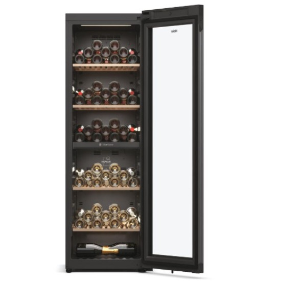 Haier HWS236GDEH1 borhűtő, 236 palack, Wifi+Bluetooth, 59.7x71.4x190 cm, fekete szín 