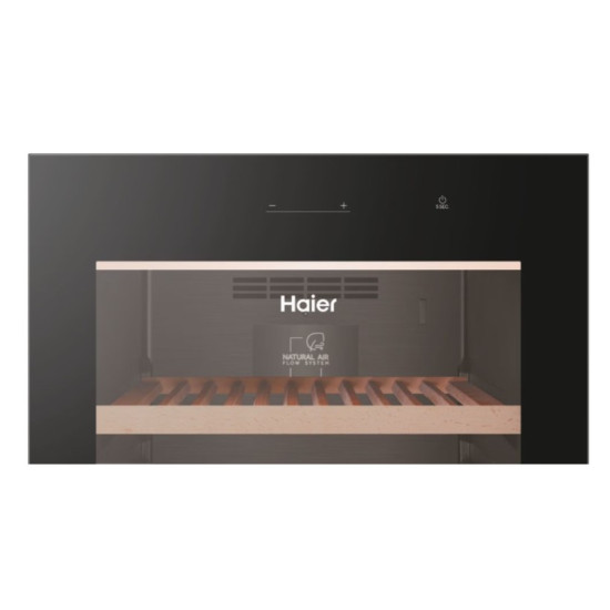Haier HWS236GDEH1 borhűtő, 236 palack, Wifi+Bluetooth, 59.7x71.4x190 cm, fekete szín 