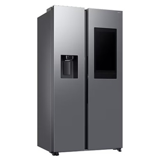 Samsung RS90F66BETEO side by side hűtőszekrény, AI Inverteres kompresszor, Wifi, 389/225L, 91.2x72.6x178.4 cm, Family Hub™, matt metál DOI szín 