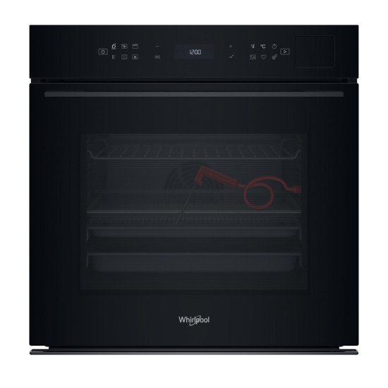 Whirlpool WOI7A8FHT2SBA beépíthető sütő, 73L, 6. Érzék technológia előre beállított receptek, 59.5x56.4x59.7 cm, fekete szín 