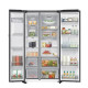 Samsung RS90F66BETEO side by side hűtőszekrény, AI Inverteres kompresszor, Wifi, 389/225L, 91.2x72.6x178.4 cm, Family Hub™, matt metál DOI szín 