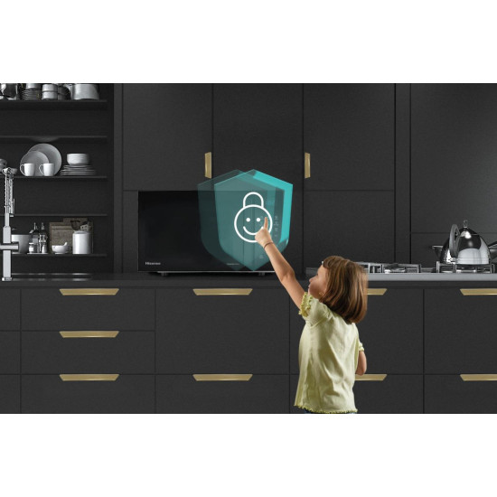 Hisense H23MOBSD1H mikrohullámú sütő, 23L, 800W, fekete szín 