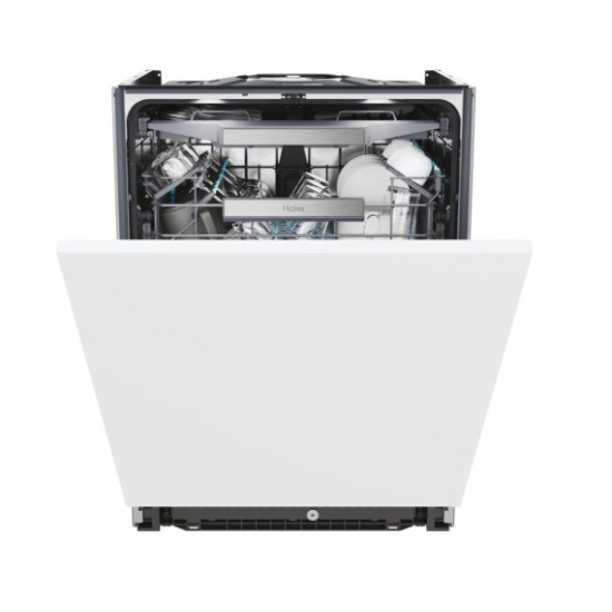 Haier XS 6B1M3PB teljesen beépíthető mosogatógép, 16 teríték, Wifi, inverter motor, automatikus ajtónyitás, 3 kosár, 59.7x55.5x81.8 cm