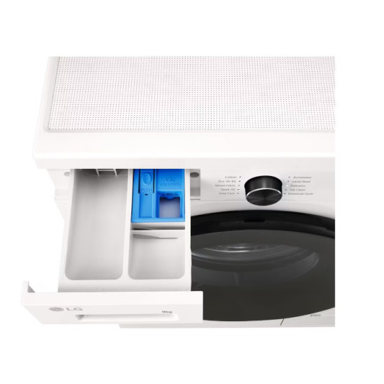 LG F4X1009NWB elöltöltős mosógép, 9 kg, inverter motor, Wifi, gőz, 60x59x85 cm 