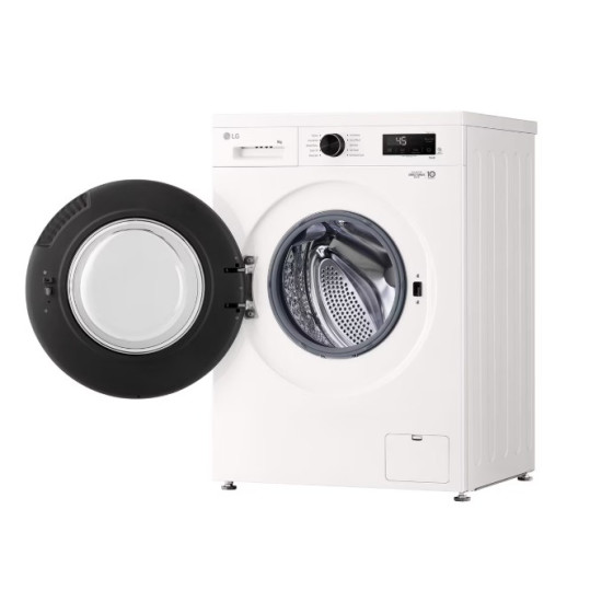 LG F4X1009NWB elöltöltős mosógép, 9 kg, inverter motor, Wifi, gőz, 60x59x85 cm 