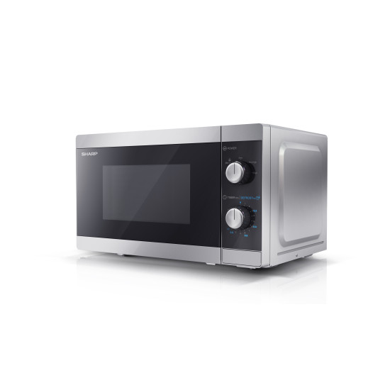 Sharp YC-MS01ES mikrohullámú sütő, 20L, 800W, ezüst szín 
