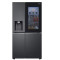 LG GSXV91MCAE Total No Frost side by side hűtőszekrény, 416/219L, Wifi, inverter kompresszor, 91.3x73.5x179 cm, matt fekete szín 