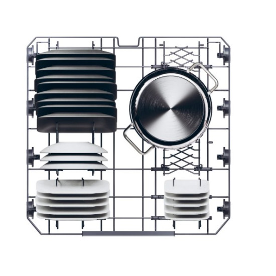 Haier XS 6B1M3PB teljesen beépíthető mosogatógép, 16 teríték, Wifi, inverter motor, automatikus ajtónyitás, 3 kosár, 59.7x55.5x81.8 cm