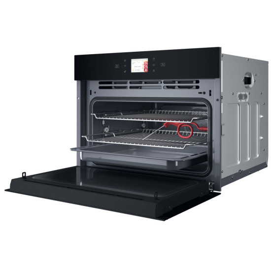 Whirlpool WCW11O7HTSB beépíthető kompakt sütő és mikró, 53L, 950W, Crisp funkció, 55.9x54.3x45.5 cm, fekete szín 