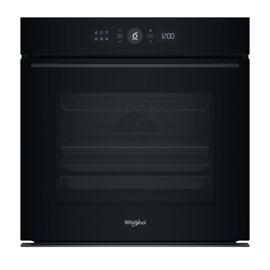 Whirlpool WOI5S8HM1SBA beépíthető sütő, 73L, 6. Érzék technológia előre beállított receptek, 59.5x56.4x59.7 cm, fekete szín 