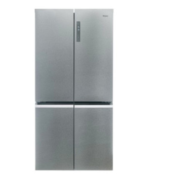 Haier HCR5919ENMM No Frost side by side hűtőszekrény, francia ajtós kialakítással, 422/221L, Dual Inverter Kompresszor, 90x874.8x190.5 cm, New Platinum inox szín 