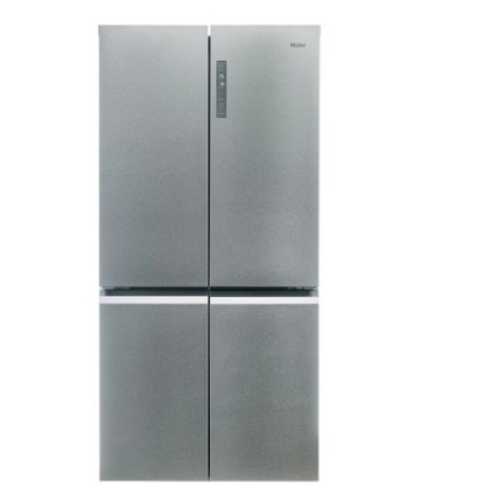 Haier HCR5919ENMM No Frost side by side hűtőszekrény, francia ajtós kialakítással, 422/221L, Dual Inverter Kompresszor, 90x874.8x190.5 cm, New Platinum inox szín 