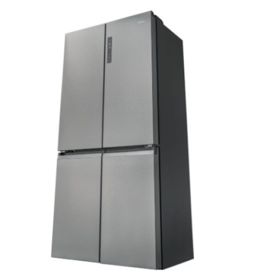Haier HCR5919ENMM No Frost side by side hűtőszekrény, francia ajtós kialakítással, 422/221L, Dual Inverter Kompresszor, 90x874.8x190.5 cm, New Platinum inox szín 