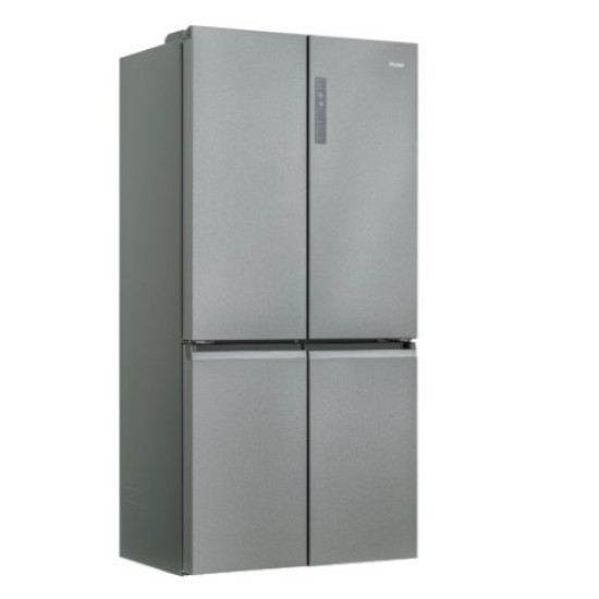 Haier HCR5919ENMM No Frost side by side hűtőszekrény, francia ajtós kialakítással, 422/221L, Dual Inverter Kompresszor, 90x874.8x190.5 cm, New Platinum inox szín 
