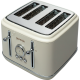 Gorenje T2300CLIN elefántcsont színű retro 4 szeletes kenyérpirító kiolvasztás, melegítő funkcióval