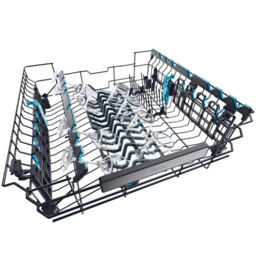 Haier XF 4A4M4PX mosogatógép, 14 teríték, Wifi, inverter motor, 3 kosár, automatikus ajtónyitás, 59.7x59.8x85 cm, inox szín 