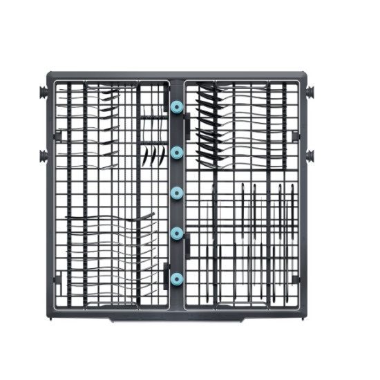 Haier XF 4A4M4PX mosogatógép, 14 teríték, Wifi, inverter motor, 3 kosár, automatikus ajtónyitás, 59.7x59.8x85 cm, inox szín 