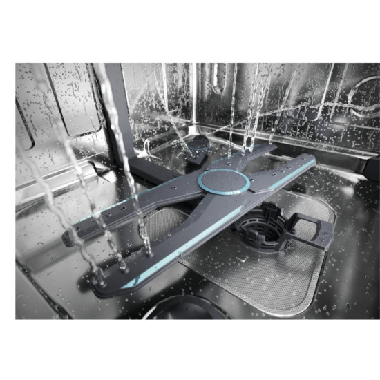 Haier XF 4A4M4PX mosogatógép, 14 teríték, Wifi, inverter motor, 3 kosár, automatikus ajtónyitás, 59.7x59.8x85 cm, inox szín 