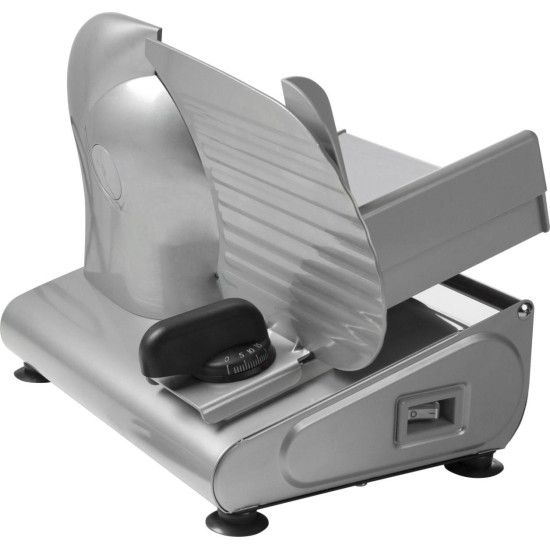 Gorenje R506E szeletelőgép rozsdamentes acél Solingen pengével, 160W, ezüst szín