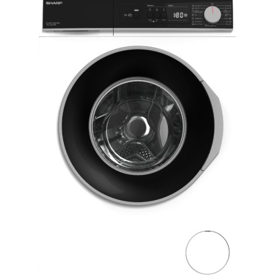 Sharp ES-NFA714BW1NNA-EE elöltöltős mosógép, 7 kg, inverter motor, 59.7x49.7x84.5 cm 