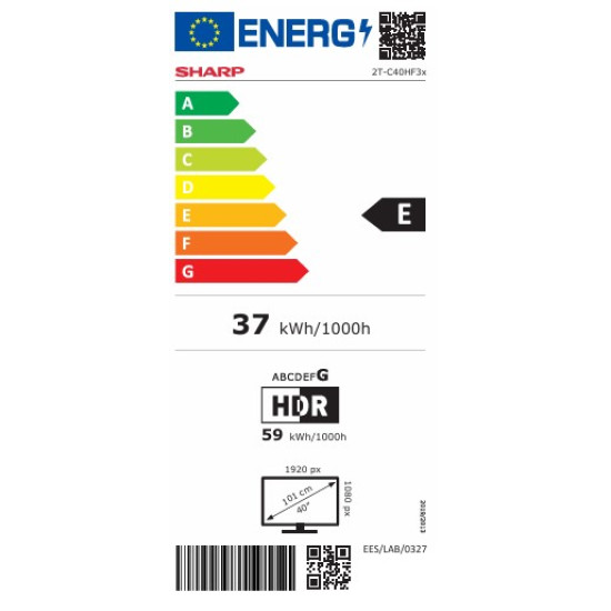Sharp 40HF3865E Full HD Smart QLED TV, 40", 101.6 cm 