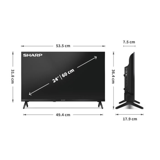 Sharp 32HF2265E HD Ready Smart LED TV, 32", 81.28 cm 