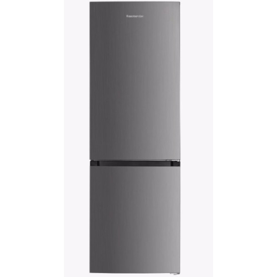 Hausmeister HM3187 No Frost alulfagyasztós kombinált hűtőszekrény, 210/83L, 60x60x186 cm, inox szín 