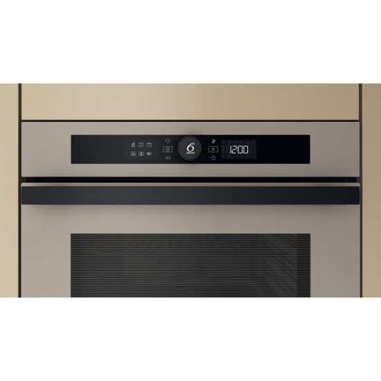 Whirlpool WOI4S8CM1SEA beépíthető sütő, 73L, 6. Érzék technológia előre beállított receptek, 59.5x56.4x59.7 cm, urban beige szín 