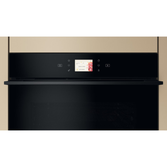 Whirlpool WCW9O7PHTSB beépíthető kompakt sütő és mikró, 53L, Crisp funkció, 950W, 55.9x54.3x45.5 cm, fekete szín 