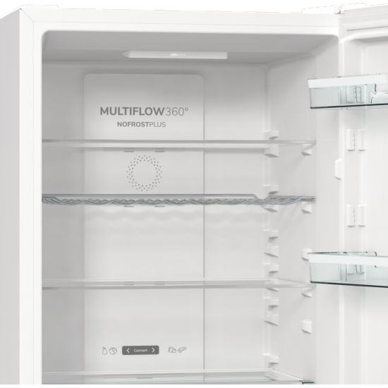 Gorenje NRK619DA2W4 No Frost Plus alulfagyasztós kombinált hűtőszekrény, inverter kompresszor, 204/96L, 60x59.2x185 cm