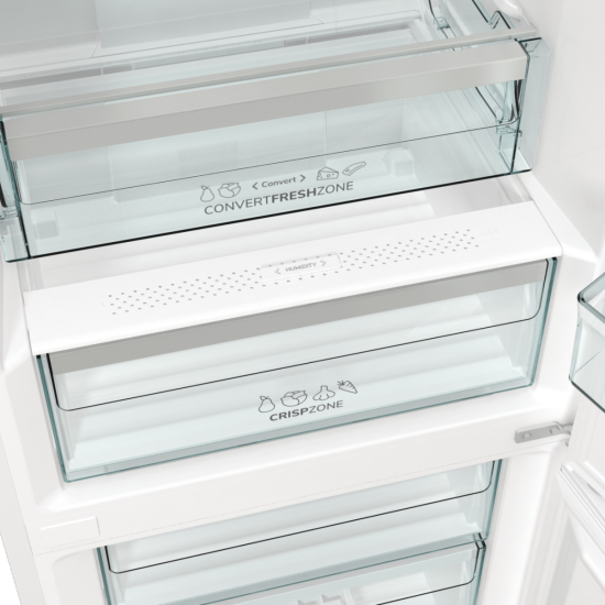 Gorenje NRK619DA2W4 No Frost Plus alulfagyasztós kombinált hűtőszekrény, inverter kompresszor, 204/96L, 60x59.2x185 cm