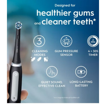 Oral-B iO3 Matt Black elektromos fogkefe 