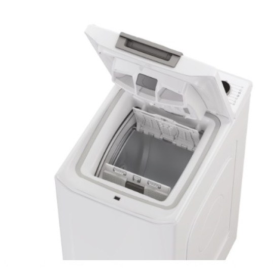 Hoover THO286TM5-S felültöltős mosógép, 8 kg, WIFI+Bluetooth, inverter motor, 41x60x86 cm