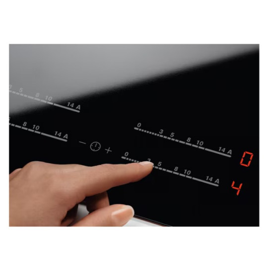 Electrolux EHF6547FXK beépíthető kerámialap, 59x52x3.8 cm, fekete szín 