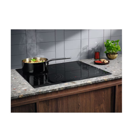 Electrolux EHF6547FXK beépíthető kerámialap, 59x52x3.8 cm, fekete szín 