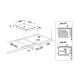 Whirlpool AKT 360/IX beépíthető dominó üvegkerámia  főzőlap, 28x51x5.2 cm, fekete szín 