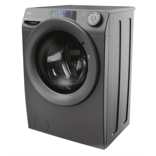 Candy RP4 476BWMRR/1-S elöltöltős mosógép, 7 kg, inverter motor, WIFI, gőz, 60x45x85 cm, antracitszürke szín 