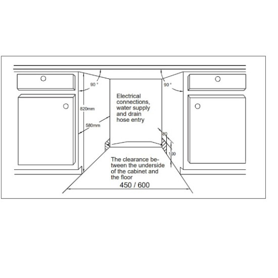 Hansa ZIM 634.1 B teljesen beépíthető mosogatógép, 12 teríték, inverter motor, 59.8x55x81.5 cm