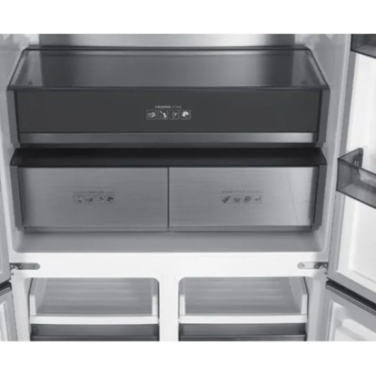 Samsung RM90F67CECEO side by side hűtőszekrény francia ajtós kialakítással, 399/255L, AI inverteres kompresszor, Wifi, 91.2x73.1x185.3 cm, tiszta szénfekete szín 