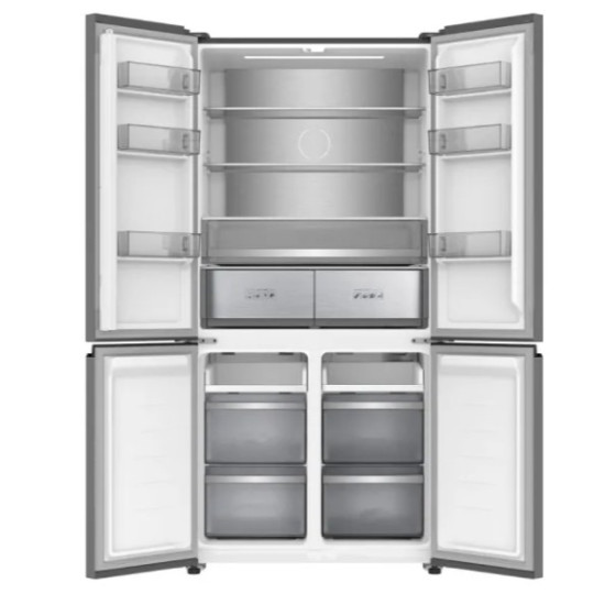 MPM MPM-503-SSI-11 Total No Frost side by side hűtőszekrény francia ajtós kialakítással, 349/156L, inverter kompresszor, 90.5x60x190 cm, fekete üveg szín 