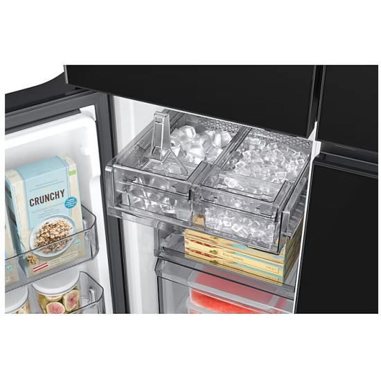 Samsung RM90F67CECEO side by side hűtőszekrény francia ajtós kialakítással, 399/255L, AI inverteres kompresszor, Wifi, 91.2x73.1x185.3 cm, tiszta szénfekete szín 